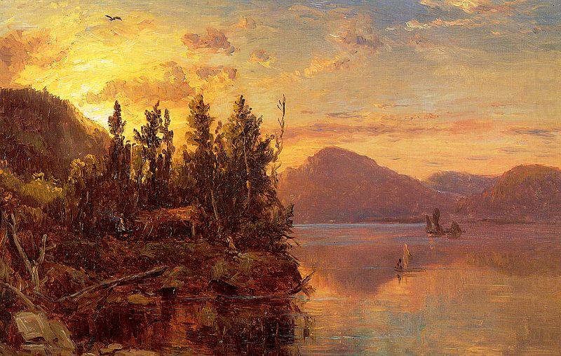 Regis-Francois Gignoux  Lake George at Sunset 1862 china oil painting image